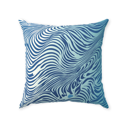 Blue Zebra Throw Pillows