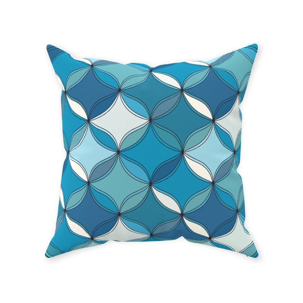 Blue Coral Throw Pillows