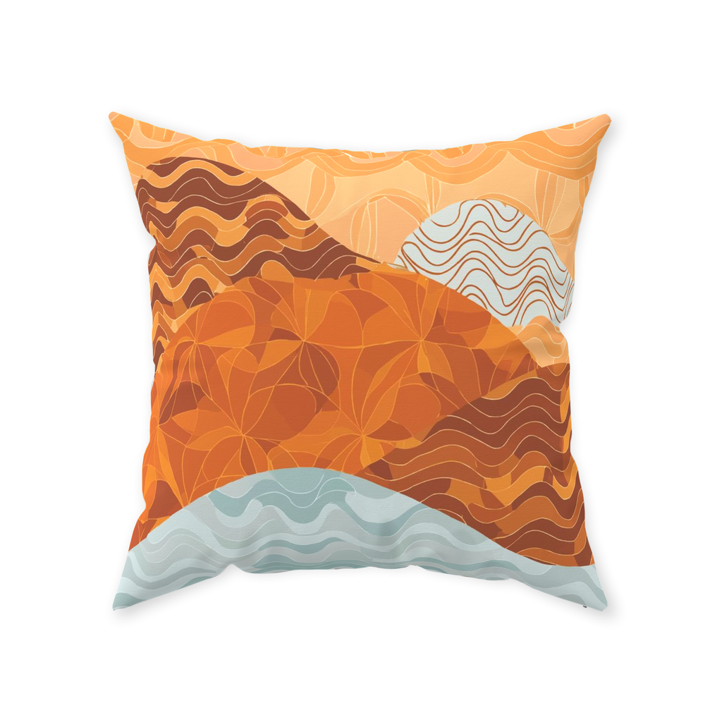 Sunset Mountains Throw Pillows
