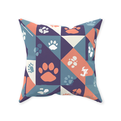 Abstract Paws Throw Pillows