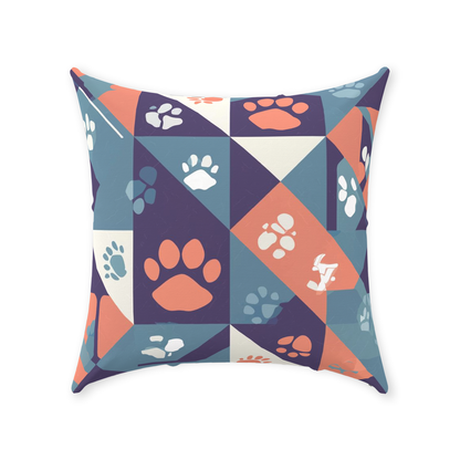 Abstract Paws Throw Pillows