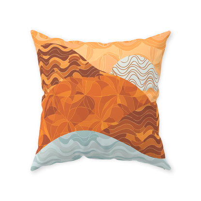 Sunset Mountains Throw Pillows