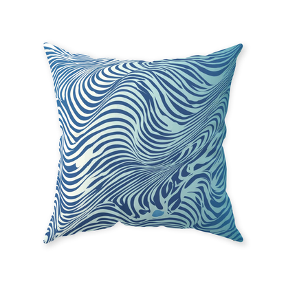 Blue Zebra Throw Pillows