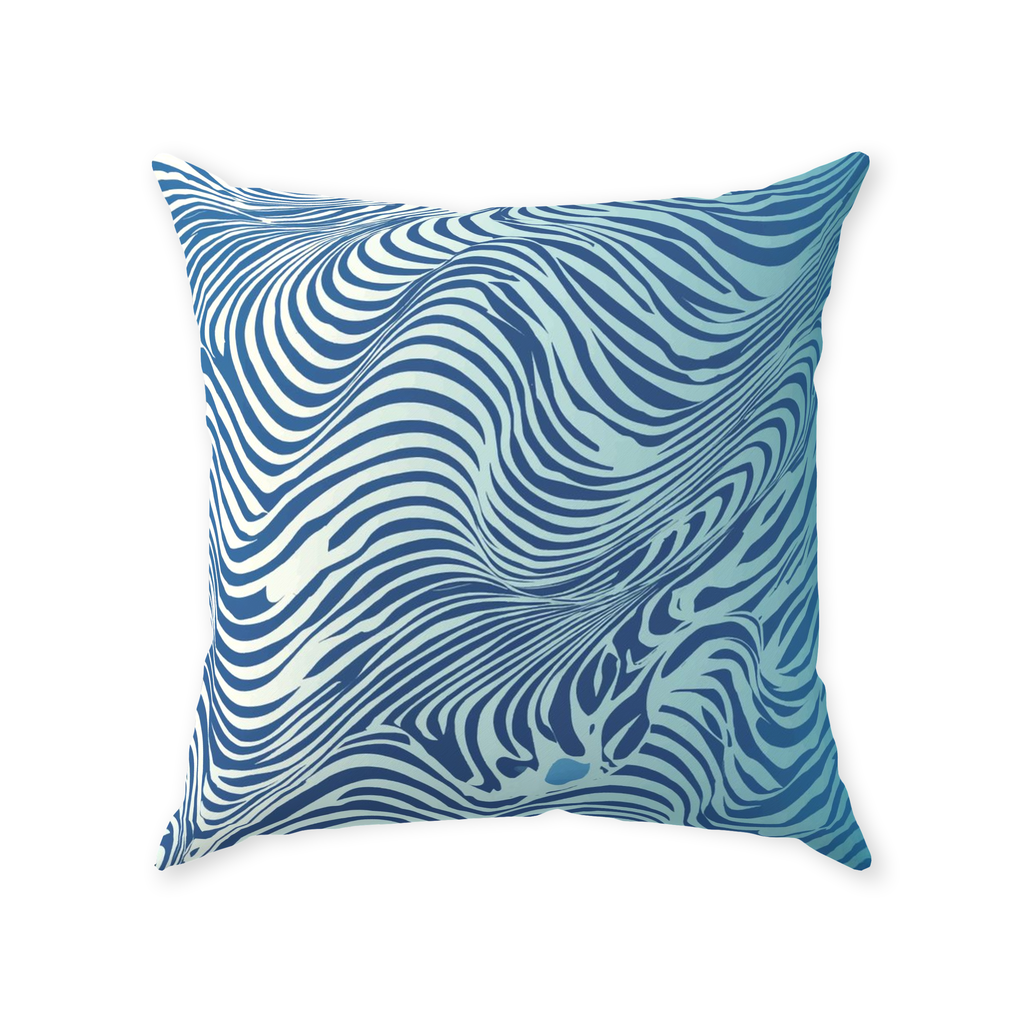 Blue Zebra Throw Pillows