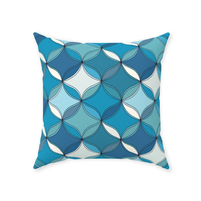 Blue Coral Throw Pillows