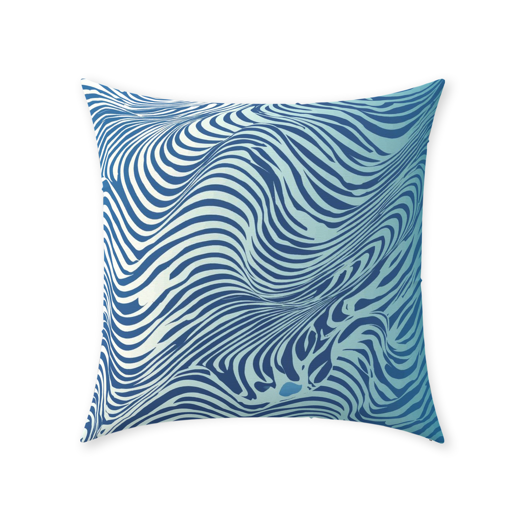 Blue Zebra Throw Pillows