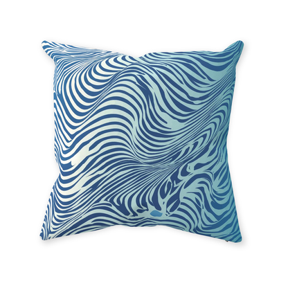 Blue Zebra Throw Pillows