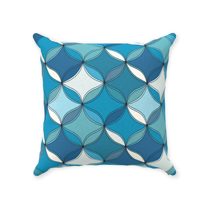 Blue Coral Throw Pillows