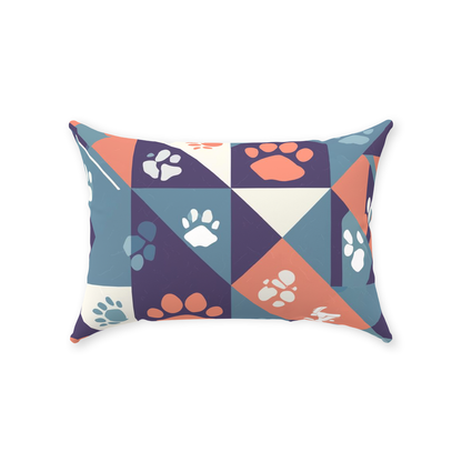 Abstract Paws Throw Pillows