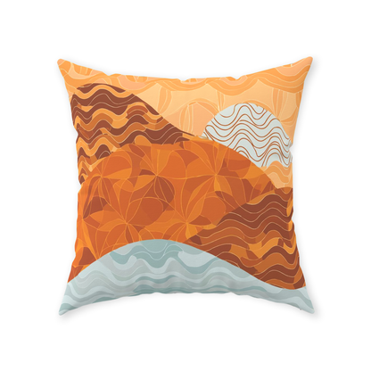 Sunset Mountains Throw Pillows