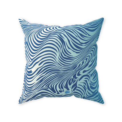 Blue Zebra Throw Pillows