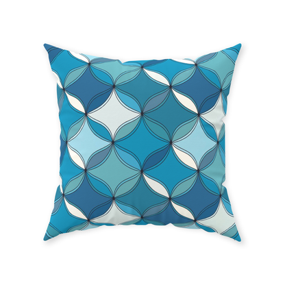 Blue Coral Throw Pillows