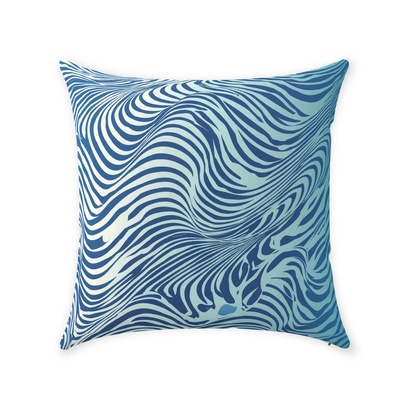 Blue Zebra Throw Pillows