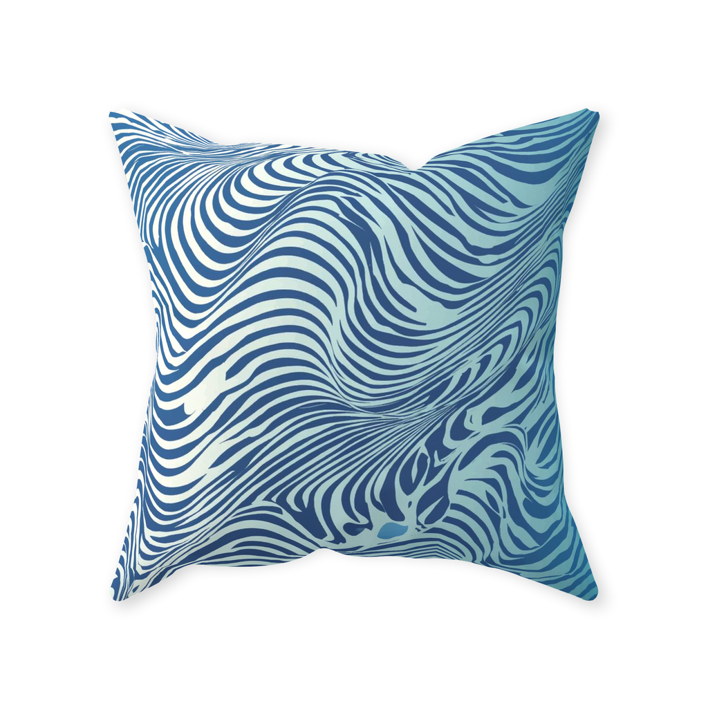 Blue Zebra Throw Pillows