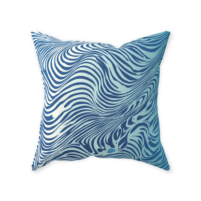 Blue Zebra Throw Pillows