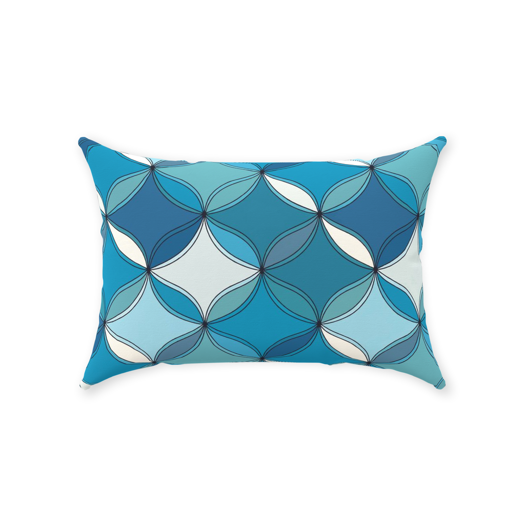 Blue Coral Throw Pillows