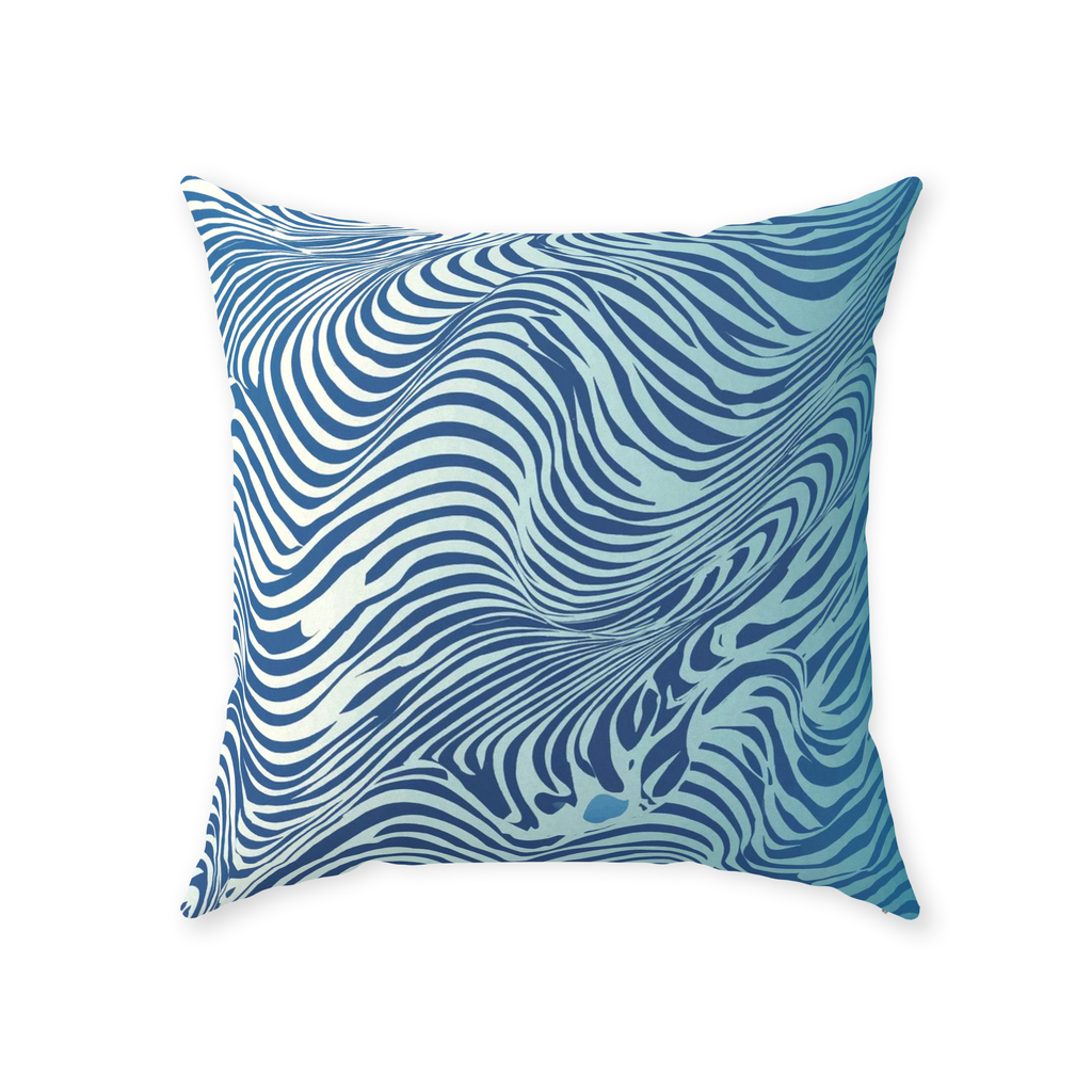 Blue Zebra Throw Pillows