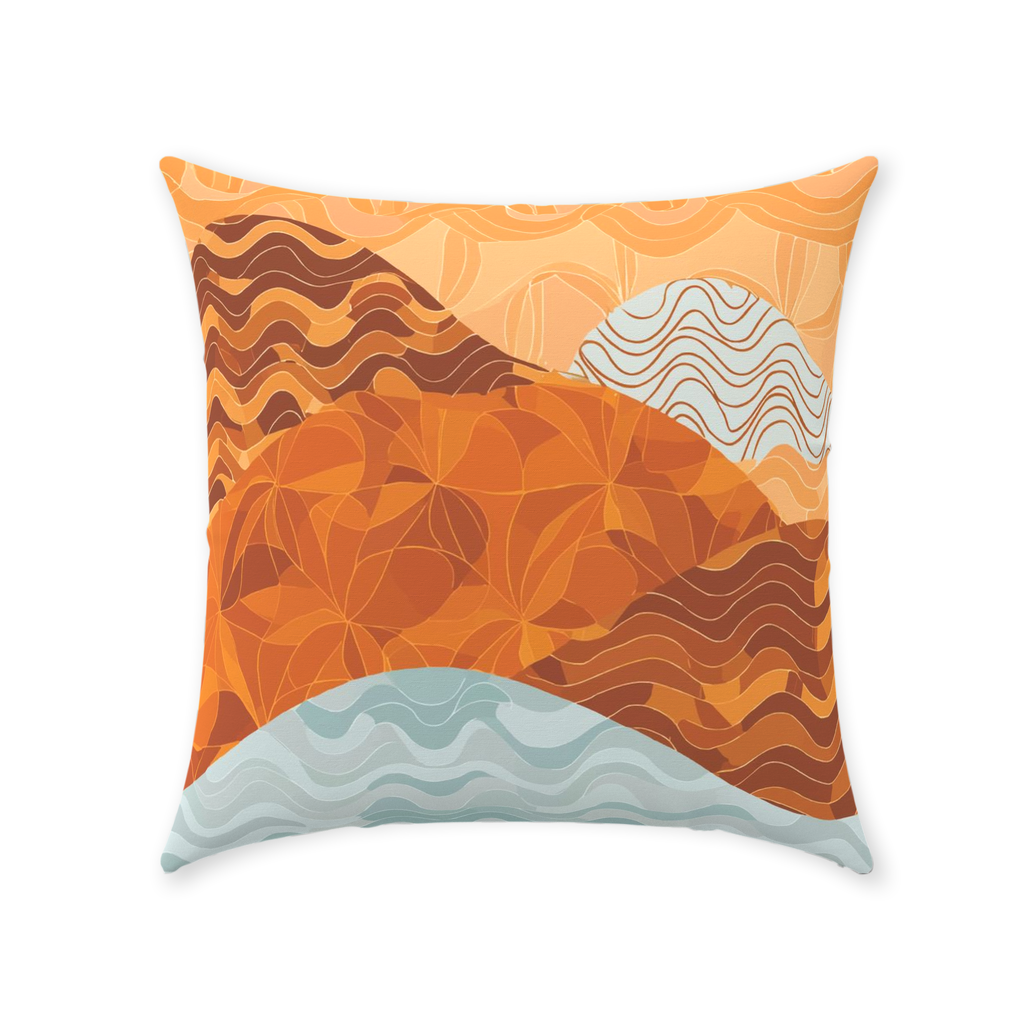 Sunset Mountains Throw Pillows