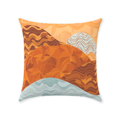 Sunset Mountains Throw Pillows