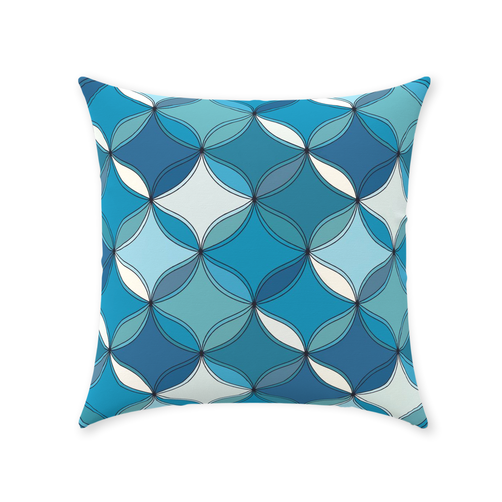 Blue Coral Throw Pillows