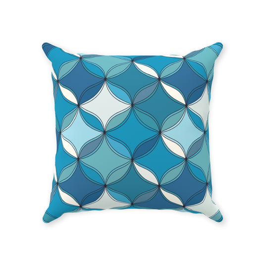 Blue Coral Throw Pillows