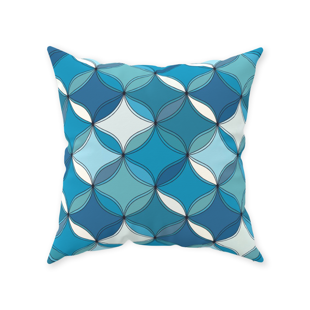 Blue Coral Throw Pillows