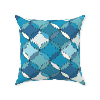 Blue Coral Throw Pillows