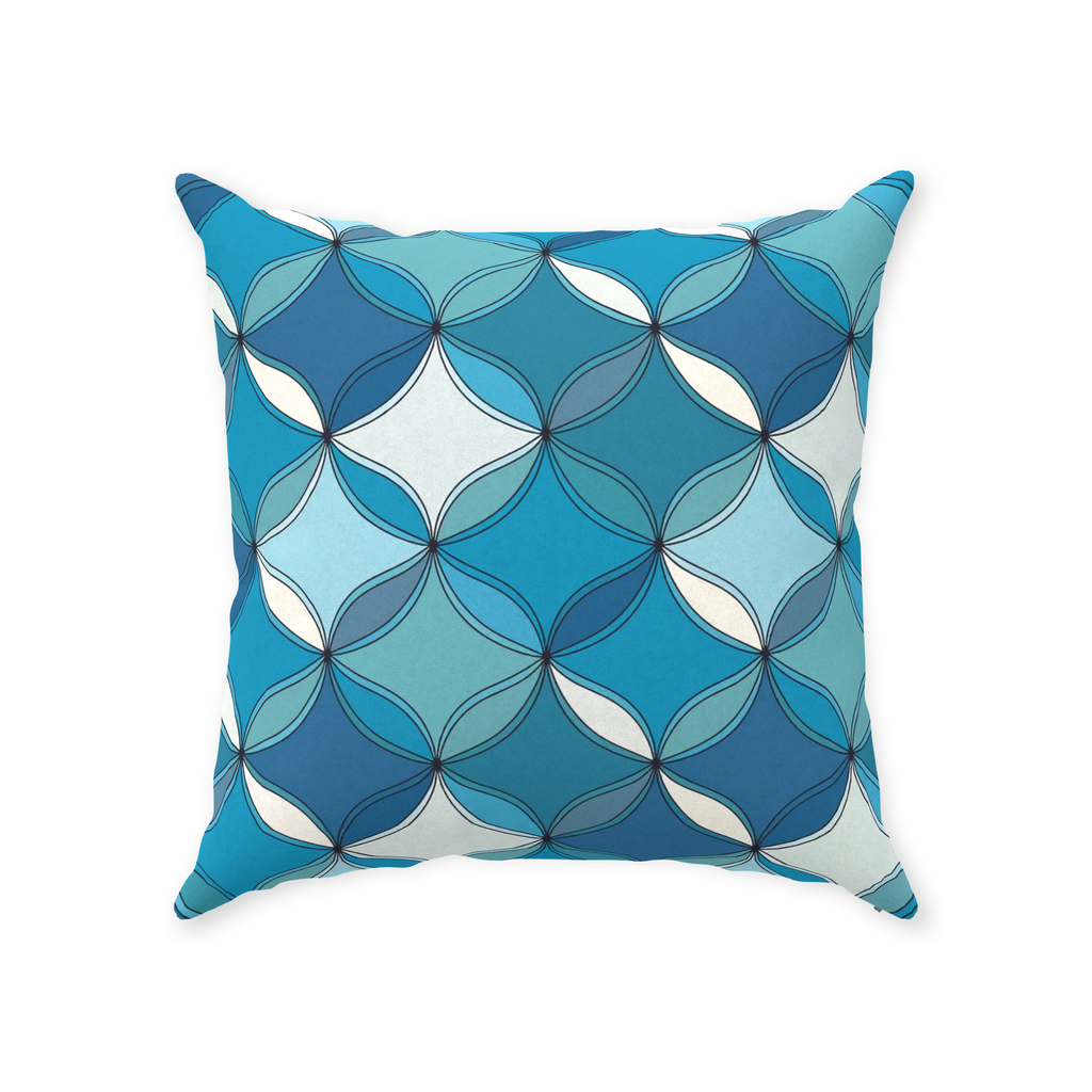 Blue Coral Throw Pillows