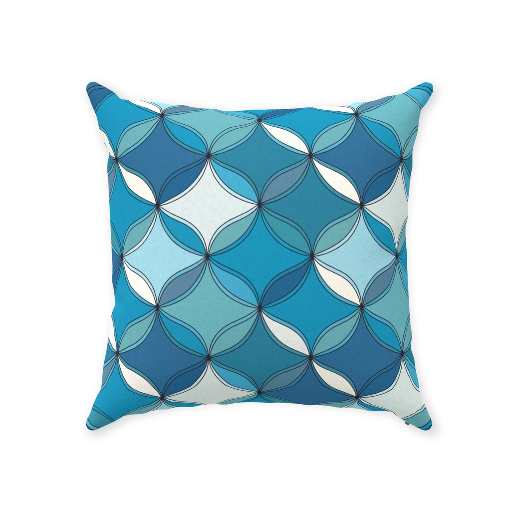 Blue Coral Throw Pillows