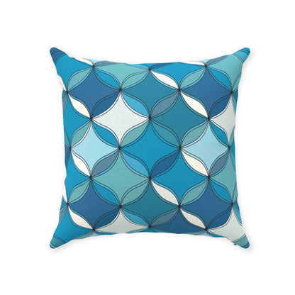 Blue Coral Throw Pillows